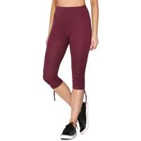 Merry Style Leggings Damen 3/4 Capri-Leggings mit Raffung aus Baumwolle MS10-380 (1-tlg) elastischer Bund