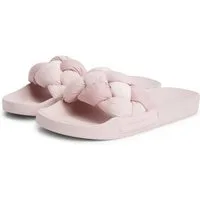 Tommy Jeans TJW BRAIDED SLIDES Pantolette Sommerschuh, Schlupfschuh, Strandschuh mit geflochtener Bandage