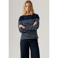 Levi's® Langarmshirt MARIN STRIPE TOP Saum mit kurzen Seitenschlitzen
