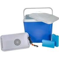 All Ride Aufbewahrungsbox 12V Auto Kühlbox (Inkl. 2 Kühlelemente je 400 ml), Volumen 22 Liter, inkl. 2 Kühlelemente