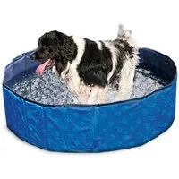 Karlie Wasserspielzeug Karlie Flamingo DOGGY POOL Swimmingpool für Hunde - Blau gemustert