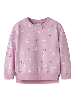 NAME IT - NMFBISSINE LS NREG SWE UNB BOX PB Begonia Pink - Gr. - 116