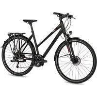 Airtracks Trekkingrad Damen Trekking Fahrrad 28 Zoll Trekkingrad TR.2830L, 24 Gang Alivio RD-M31000 SGS, Kettenschaltung, Schwarz Matt - Rahmenhöhen 48 cm & 52 cm » Modeljahr 2026
