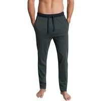 TOM TAILOR Schlafhose TOM TAILOR Herren Lange-Hose grün quergestreift (1-tlg)