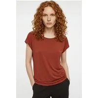 Vero Moda T-Shirt VMAVA PLAIN SS TOP JRS NOOS Materialmix, regular fit