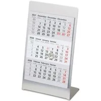 Saphir-Tec Terminkalender Tischkalender 2027/2028 magnet. Edelstahl silber matt (1-tlg)
