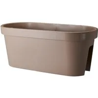 mucHome Balkonkasten für Geländer Breite 60cm Kunststoff Blumenkasten Blumentopf Pflanztopf