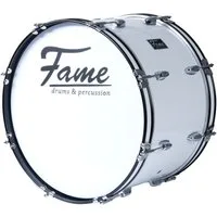 FAME Bass Drum,Marching Bass Drum 22"x12" Leicht Weiß 7-Lagen Lindenholz Kraftvoller Klang Inklusive Tragegurt Beater Stimmschlüssel Ideal für Einsteiger Junge Spieler", Marching, Bass Drums, Marching Bass Drum, Leicht, Kraftvoller Klang
