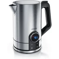 Arendo Wasserkocher aus Edelstahl, Temperatureinstellung 40 - 100°, LED Display, Teekocher, 1,7 l, 2200 W, Temperaturwahl, Warmhaltefunktion, Temperaturanzeige, GS-Geprüft
