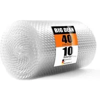 BigDean Schutzfolie Luftpolsterfolie Rolle 80 my 3-lagig 10m x 0,40m ideal für Verpackung, (Set, 1-St., Rolle), Stark, Robust, Ideale Verpackung.