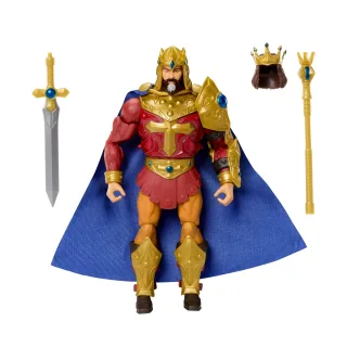 Masters of the Universe Masterverse Actionfigur ca. 18 cm New Eternia König Randor MOTU Spielzeugheld von Eternia Umhang und Rüstung 30 Bewegungspunkte JBP79 [Mehrfarbig]