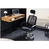 riess-ambiente Bürostuhl YOGA schwarz - höhenverstellbar, drehbar, ergonomisch, mit Armlehne (Einzelartikel, 1 St), verstellbarer Bürostuhl mit Rollen - ideal für Arbeitszimmer und Büro