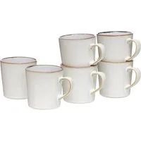Ritzenhoff & Breker Becher Kaffeebecher-Set Visby 6tlg, Weiß, 6-tlg., Steinzeug, 6-teilig
