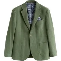 Next Jackenblazer Strukturiertes Slim Fit Sakko aus Leinengemisch (1-tlg)