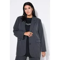 Studio Untold Blusenblazer Blazer oversized Nadelstreifen Glitzersteinchen
