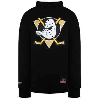 Mitchell & Ness NHL Anaheim Ducks Teamlogo Schwarzer Hoodie