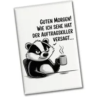 speecheese Magnet Grimmiger Dachs Souvenir Magnet für Bürohumor Auftragskiller hat