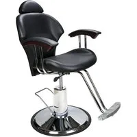 Barberpub Stuhl Barberpub Friseurstuhl Friseursessel Hydraulisch Stuhl 8714BK, verstellbare Kopfstütze, höherverstellbar, drehbar