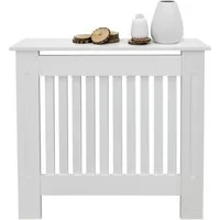 ML-DESIGN Heizungsverkleidung Heizkörperabdeckung aus Holz Heizkörperverkleidung für die Heizung, Zubehör für Heizkörper, Heizungsabdeckung lackiert Landhausstil 78x19x82 cm Weiß aus MDF