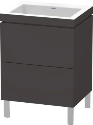 Duravit L-Cube c-bonded Set bodenstehend Graphit Supermatt 600x480x698 mm - LC6936N8080 LC6936N8080