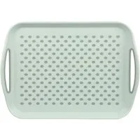 KESPER® Servierplatte Serviertablett rutschfest, Maße: 41,5 x 29 x 4,5 cm, Farbe: Grün, (1-tlg)