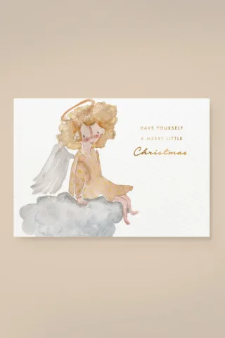Leevje Postkarte Engel "have yourself a merry little christmas"