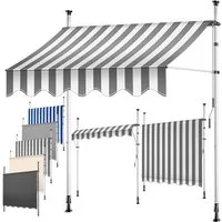 KESSER Klemmmarkise mit Handkurbel für Terrasse, Balkon & Garten UV-beständig, höhenverstellbar und wasserabweisend