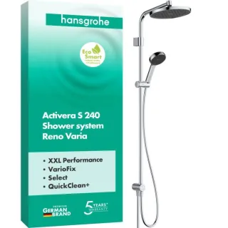 hansgrohe Activera S Duschsystem 240 28074000 1 Strahlart wassersparend Reno Varia, chrom