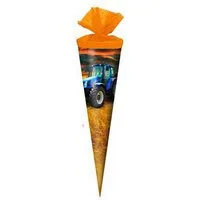 Livepac Office Schultüte Schultüte / Zuckertüte / Länge: 35cm / rund / "Traktor"