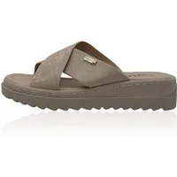 Nowaland Damen Pantoletten mit gekreuzten Riemen – Leichte Sommer Slides Pantolette Minimalistisch, leicht gepolstert, flexibel & bequem