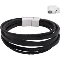 Heideman Armband Lederarmband Samu (Armband, inkl. Geschenkverpackung), Echtlederarmband, Männerarmband, Männerlederarmband