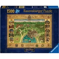 Ravensburger Puzzle Harry Potter Hogwarts Karte, 1500 Puzzleteile, Made in Germany