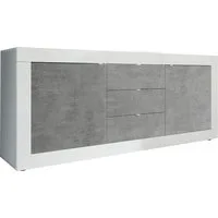 Home affaire Sideboard Basic Breite 210 cm, Kommode 2 Türen, 3 Schubkästen, Anrichte, Metallgriff, moderne Rahmenoptik, viel Stauraum, Farbauswahl