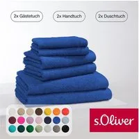 s.Oliver Handtuch Set s.Oliver, Premium Qualität, 600 gr/m², Walkfrottier (Set, 6-St), 2 Gästetücher 30x50, 2 Handtücher 50x100, 2 Duschtücher 70x140