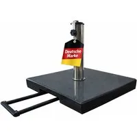 Gardissimo Schirmhalter 40 kg Granit Edelstahl Sonnenschirmständer Move schwarz, für Stöcke bis Ø 54 mm, komplett-Set, komplett-Set