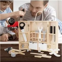 Joyz Spielwerkzeugkoffer Werkzeugkasten Multifunktions-Werkzeugkoffer Montessori Spielzeug, für Kinder mit 8 Werkzeugen ab 2 Jahren