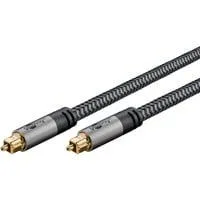Plus Toslink-Kabel schwarz/silber, 10 Meter