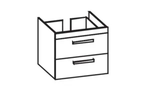 Artiqua 411 Waschtischunterschrank für Starck 3 030470 Eiche Weiß quer NB, 411-WU2L-D03-7186-440 411-WU2L-D03-7186-440