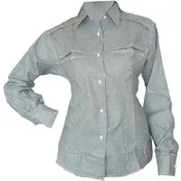 German Wear Trachtenbluse GW1521 Bayerische Langarm Trachtenbluse in 5 Farben – Rüschen & Perlenknopf