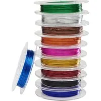 VBS XXL Draht Rollen Schmuckdraht, 10 Farben à 10 m