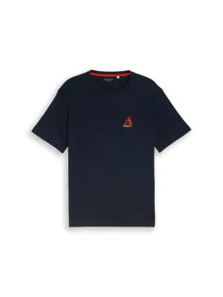 Tom Tailor - T-Shirt mit Stickerei sky captain blue - Gr. - XXXL