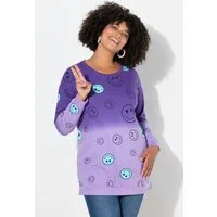 Angel of Style Sweatshirt Sweatshirt oversized Farbverlauf Smiley Langarm