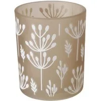 BOLTZE GRUPPE GmbH Windlicht FARAH, Ø 9 cm, H 10 cm, Beige, Weiß, Glas, (1 St)