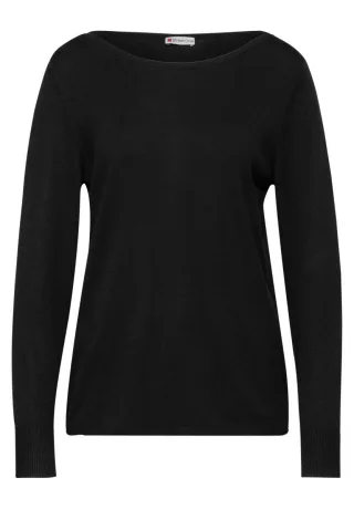 Street One - Basic Pullover schwarz - Gr. - 36