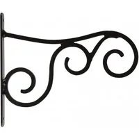 esschert design Wandhaken Haken 25cm Wandhalterung Landhaus Blumenampel Karbonstahl schwarz, (1 x Haken)