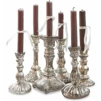 Mirabeau Kerzenständer Kerzenständer 6er Set Adolpha antiksilber