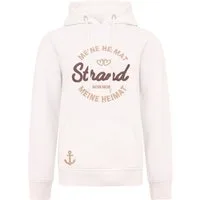Zwillingsherz Hoodie "Meine Heimat" mit aufgesticktem "Strand"-Schriftzug vorne und hinten