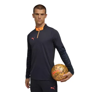 Puma - "Individual Cup" Drill-Top für Herren (Dunkles Marineblau/Orange)