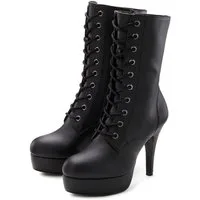 LASCANA Belle Affaire Stiefel, Schnürstiefelette, High-Heel-Boots mit Plateauabsatz