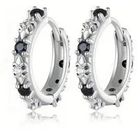 ELLAWIL Paar Creolen Ohrschmuck kleine Damenohrringe Zirkonia Creole mini Ohrcreolen (GESCHENKIDEE, Sterling Silber 925), inklusive Geschenkschachtel